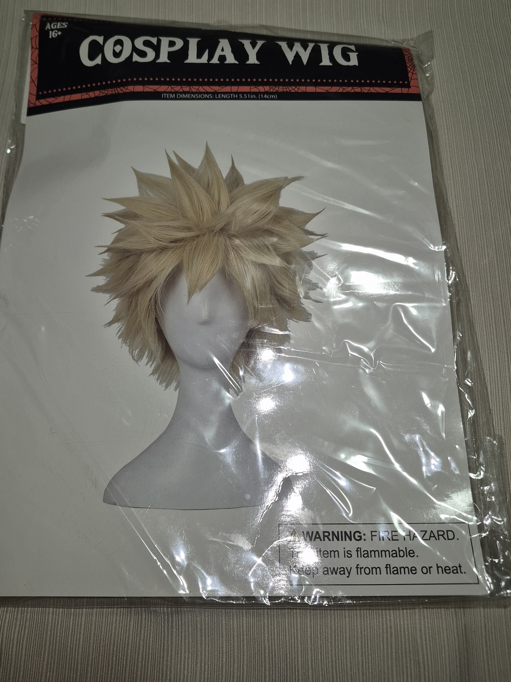 Cosplay Wig - Blonde Spiky Style Halloween